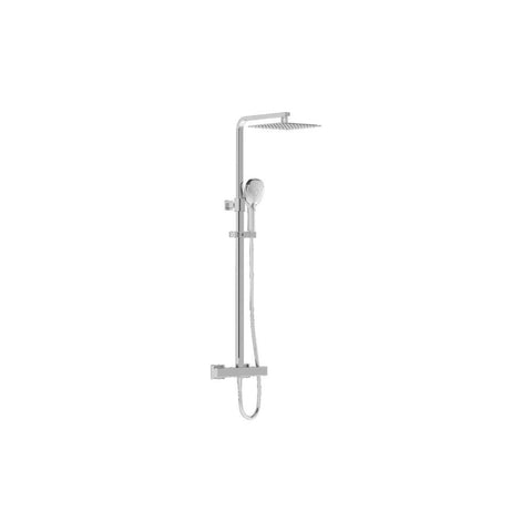 VitrA Aquaheat Bliss S 230 Thermostatic Shower Column - Chrome - Unbeatable Bathrooms