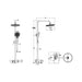 VitrA Aquaheat Charm 240 Shower Set w/2-Function Overhead & Shelf - Chrome - Unbeatable Bathrooms
