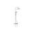 VitrA Aquaheat Charm 240 Shower Set w/2-Function Overhead & Shelf - Chrome - Unbeatable Bathrooms