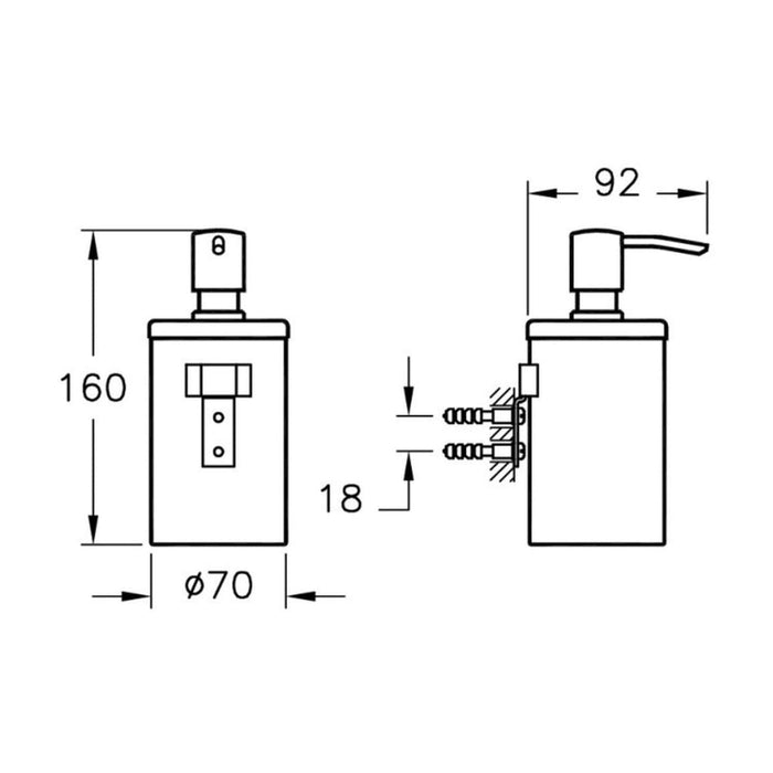 VitrA Arkitekta Liquid Soap Dispenser - Unbeatable Bathrooms