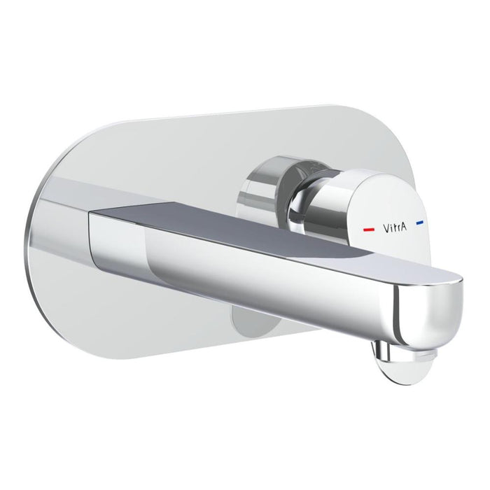 VitrA Flow Round Wall Mounted Basin Mixer - Chrome - Unbeatable Bathrooms
