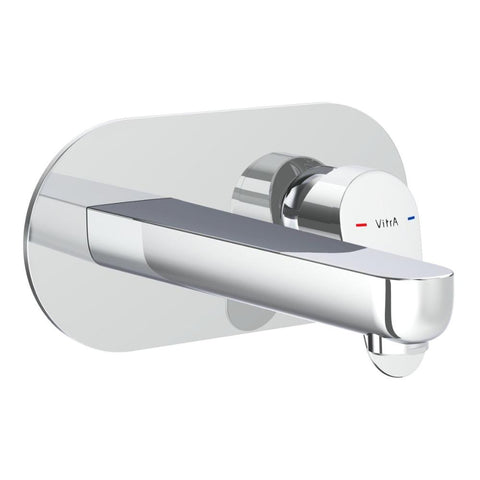 VitrA Flow Round Wall Mounted Basin Mixer - Chrome - Unbeatable Bathrooms