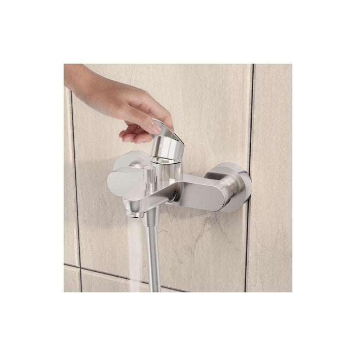 VitrA Flow Round Wall Mounted Bath/Shower Mixer - Chrome - Unbeatable Bathrooms