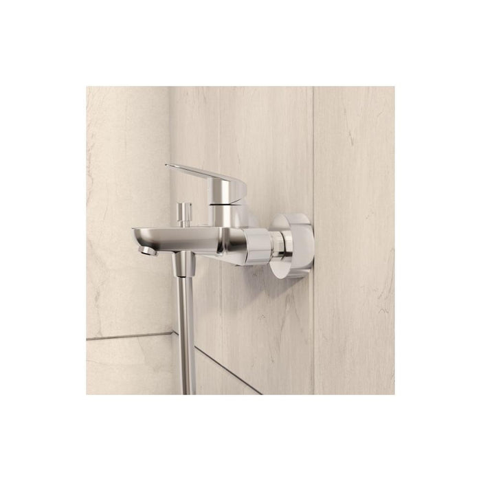 VitrA Flow Round Wall Mounted Bath/Shower Mixer - Chrome - Unbeatable Bathrooms
