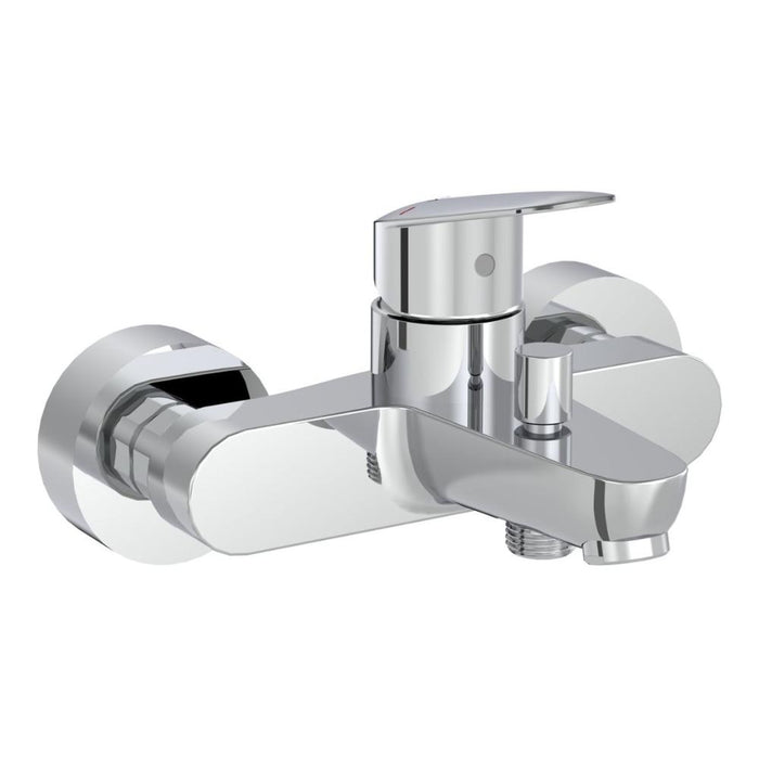 VitrA Flow Round Wall Mounted Bath/Shower Mixer - Chrome - Unbeatable Bathrooms