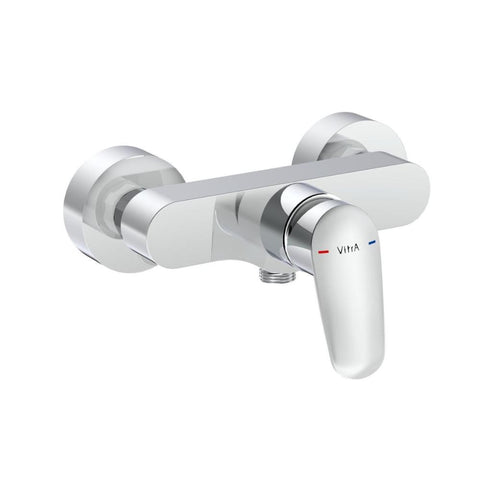 VitrA Flow Round Wall Mounted Shower Mixer - Chrome - Unbeatable Bathrooms