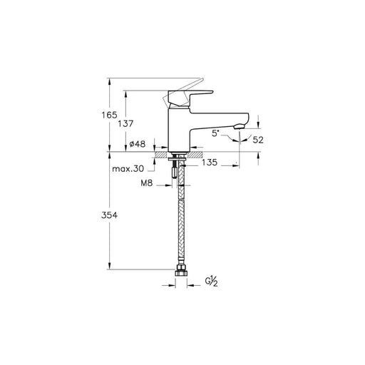 VitrA Flow Soft Monohole Bath Filler - Unbeatable Bathrooms