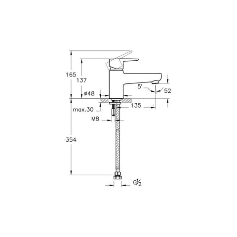 VitrA Flow Soft Monohole Bath Filler - Unbeatable Bathrooms