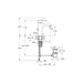 VitrA Flow Square Large Basin Mixer w/Waste Lever - Unbeatable Bathrooms