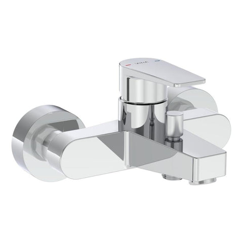 VitrA Flow Square Wall Mounted Bath/Shower Mixer - Unbeatable Bathrooms