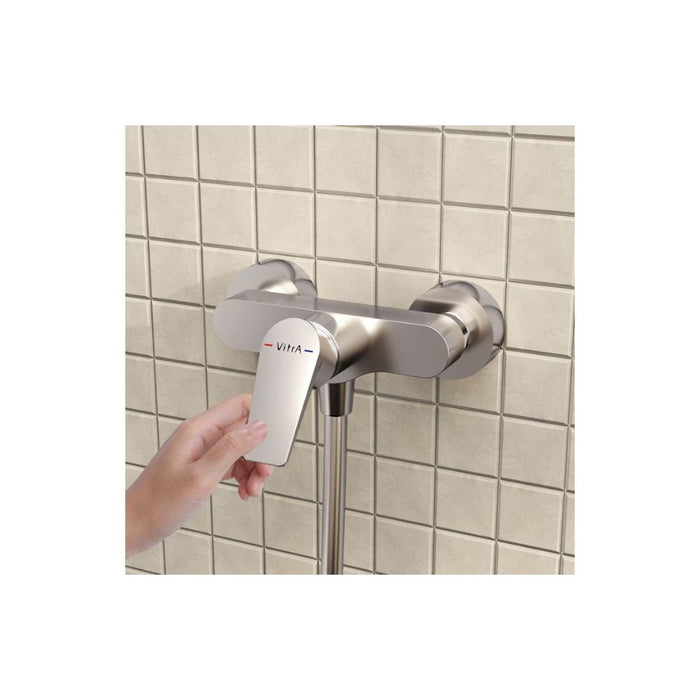 VitrA Flow Square Wall Mounted Shower Mixer - Unbeatable Bathrooms