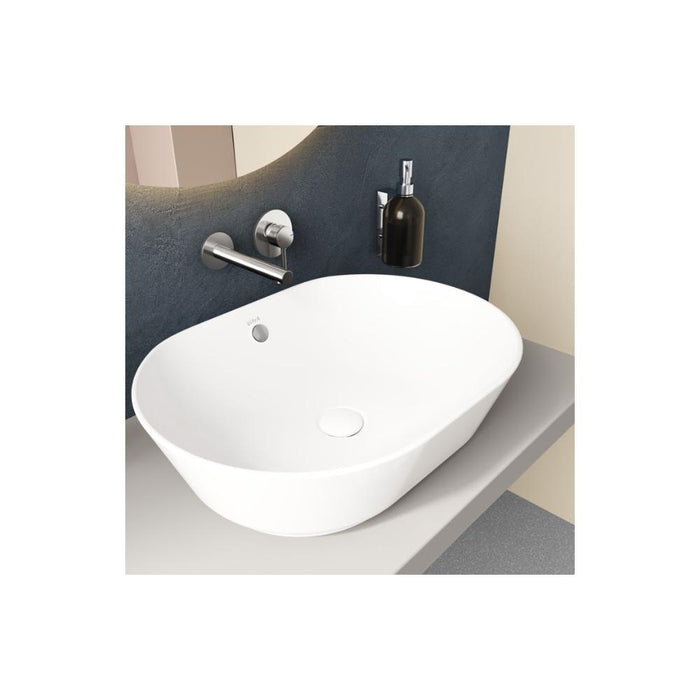 VitrA Geo Basin with Overflow - White - Unbeatable Bathrooms