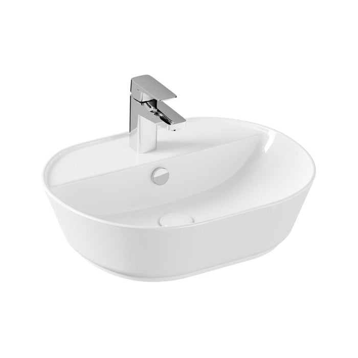 VitrA Geo Basin with Overflow - White - Unbeatable Bathrooms