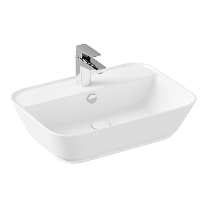 VitrA Geo Basin with Overflow - White - Unbeatable Bathrooms