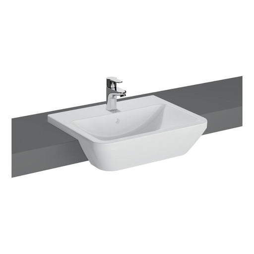 VitrA Integra 1TH Semi Recessed Basin - White - Unbeatable Bathrooms