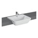 VitrA Integra 1TH Semi Recessed Basin - White - Unbeatable Bathrooms