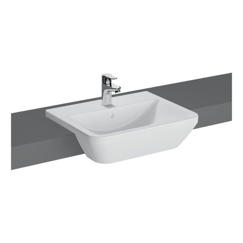 VitrA Integra 1TH Semi Recessed Basin - White - Unbeatable Bathrooms