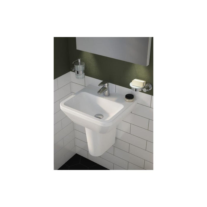 VitrA Integra Compact Basin with Overflow - White - Unbeatable Bathrooms