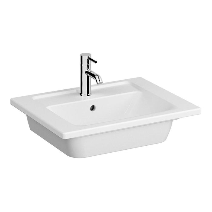 VitrA Integra Vanity Basin with Overflow - White - Unbeatable Bathrooms