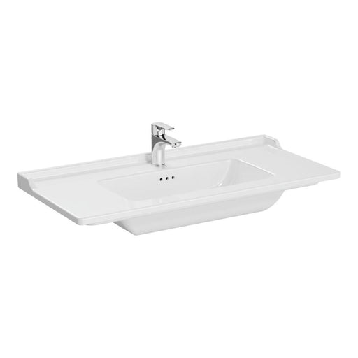 VitrA Integra Classic 1TH Vanity Basin w/Overflow - White - Unbeatable Bathrooms