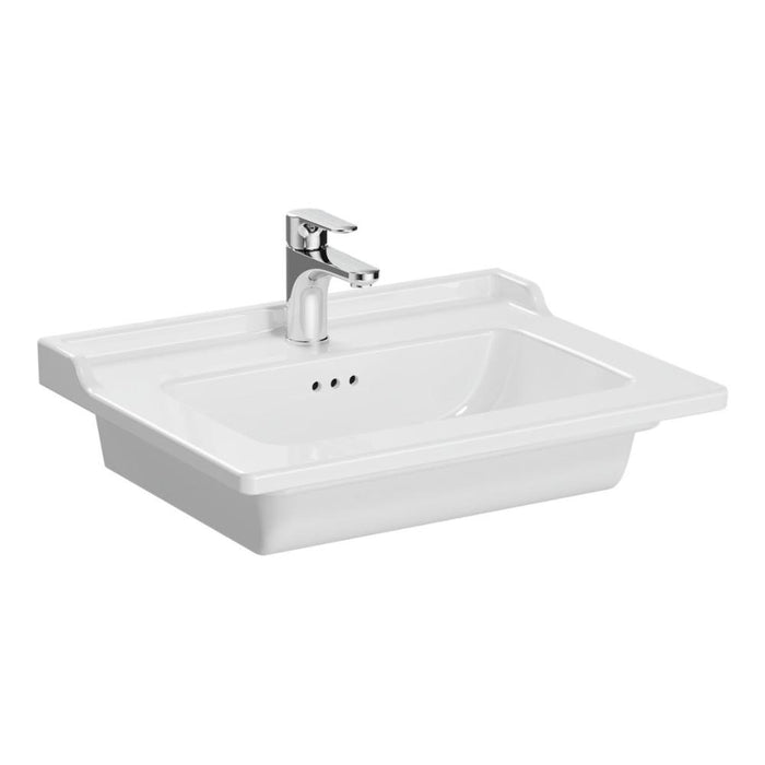 VitrA Integra Classic 610x475mm 1TH Vanity Basin Only - White - Unbeatable Bathrooms