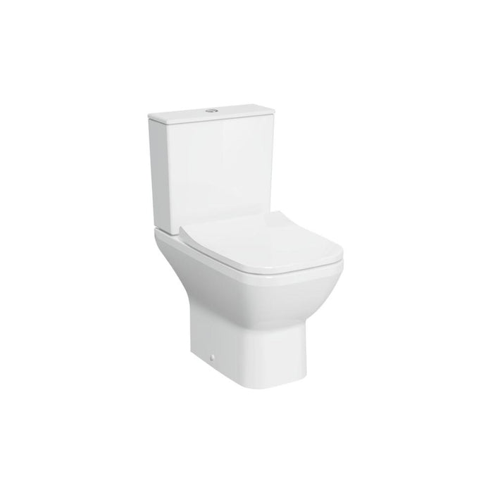 VitrA Integra Square Rimless Open Back Close Coupled Pan Only - White - Unbeatable Bathrooms