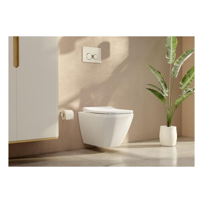 VitrA Integra Square Soft Close Slim Toilet Seat - White - Unbeatable Bathrooms