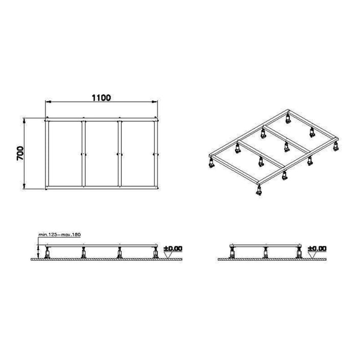 VitrA Leaf Shower Tray Leg Set - Unbeatable Bathrooms