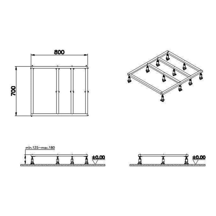 VitrA Leaf Shower Tray Leg Set - Unbeatable Bathrooms