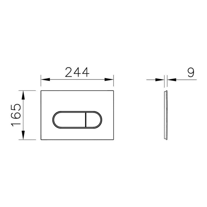 VitrA Loop Round Flush Plate - Unbeatable Bathrooms