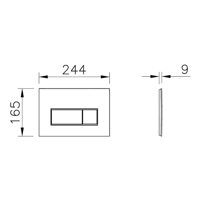 VitrA Loop Square Flush Plate - Unbeatable Bathrooms