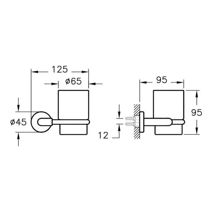 VitrA Minimax S Toothbrush Holder - Chrome - Unbeatable Bathrooms