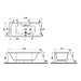 VitrA Optima 0TH 1700x750mm Double Ended Bath - Unbeatable Bathrooms
