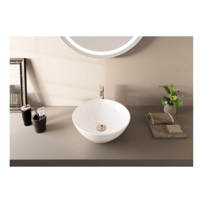 VitrA Options 430x430mm 0TH Basin w/Overflow - White - Unbeatable Bathrooms
