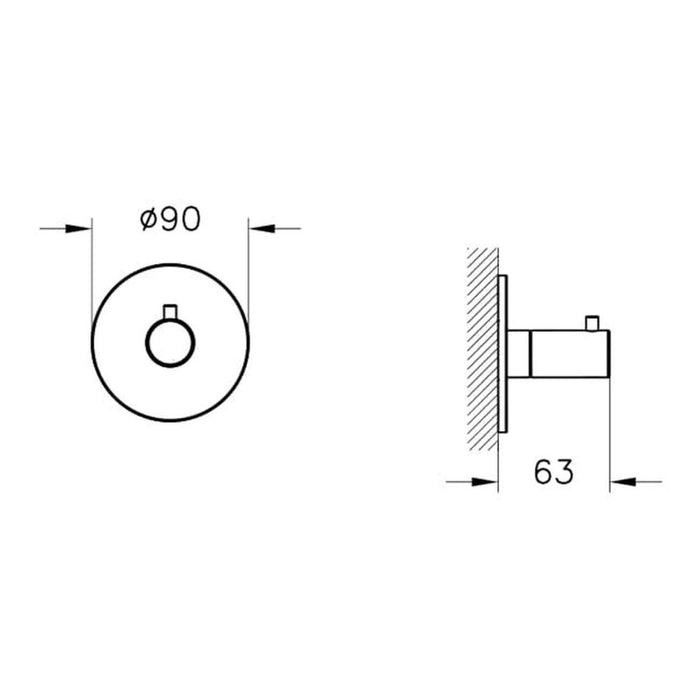 VitrA Origin Built-In 2-Way Diverter - Unbeatable Bathrooms