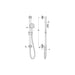 VitrA Origin Classic Hand Shower with Slide Rail & Wall Outlet - Unbeatable Bathrooms