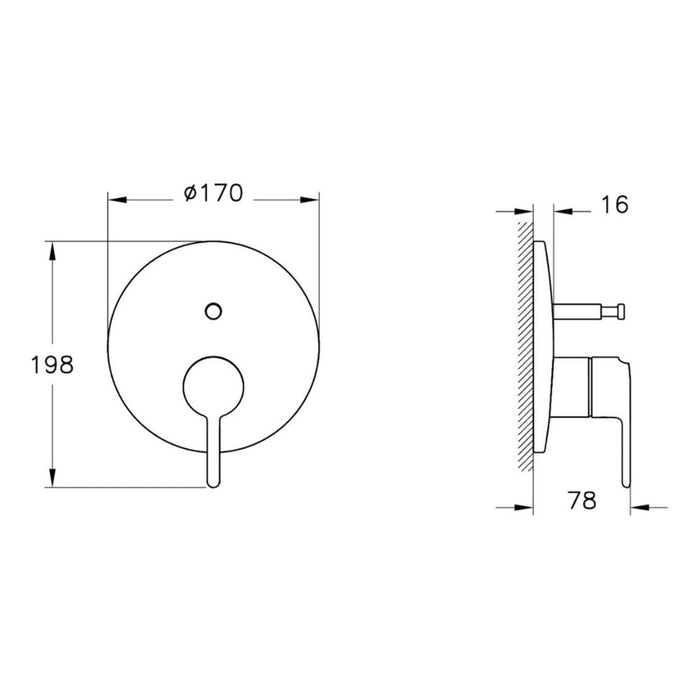 VitrA Origin Classic Integrated Bath Mixer Valve - Unbeatable Bathrooms