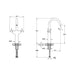 VitrA Origin Classic Tall Basin Mixer (Cross Handles) - Unbeatable Bathrooms
