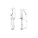 VitrA Origin Floor Standing Bath Filler - Unbeatable Bathrooms