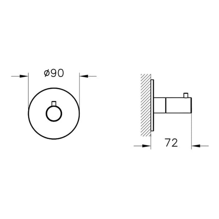 VitrA Origin Integrated 3-Way Diverter - Unbeatable Bathrooms