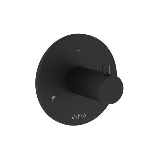 VitrA Origin Round Diverter (3-Way) - Matt Black - Unbeatable Bathrooms