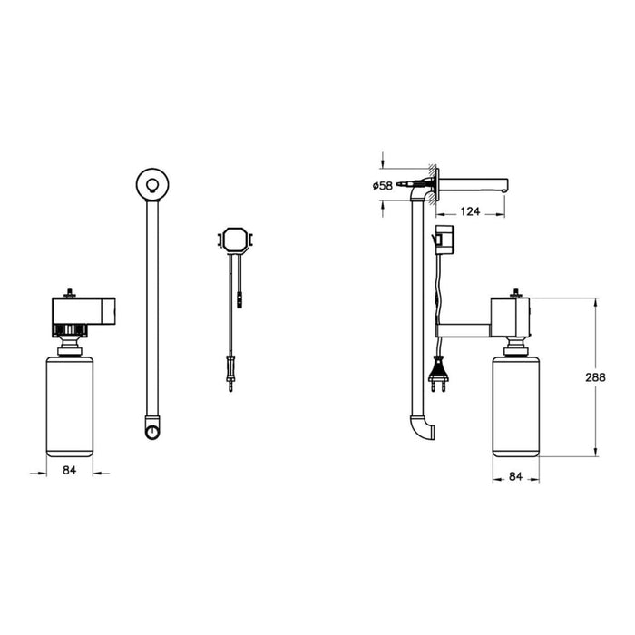 VitrA Origin Touch Free Wall Mounted Soap Dispenser (Mains) - Unbeatable Bathrooms