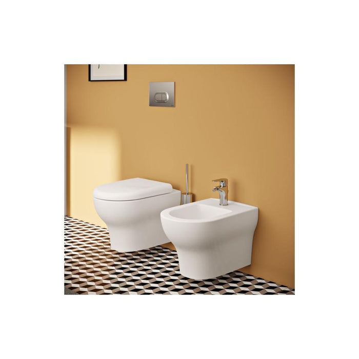 VitrA Origin Wall Mounted WC Brush Holder - Brushed Nickel - Unbeatable Bathrooms