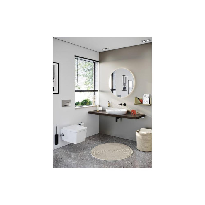 VitrA Origin Wall Mounted WC Brush Holder - Brushed Nickel - Unbeatable Bathrooms