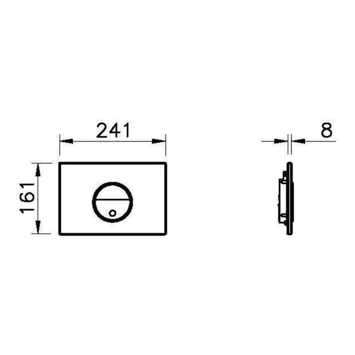 VitrA Pro Photocelled Flush Plate - Shiny Chrome - Unbeatable Bathrooms