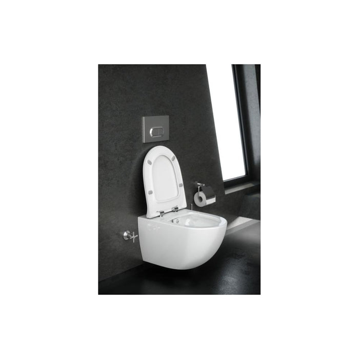 VitrA Q-Line Toilet Roll Holder w/Cover - Chrome - Unbeatable Bathrooms