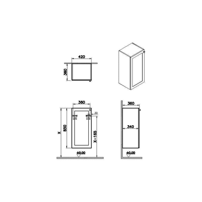 VitrA Root Classic 40cm 1 Door Lower/Base Unit - Unbeatable Bathrooms