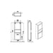 VitrA Root Classic 55cm 2 Door Semi-Tall Unit (LH Hinge) - Unbeatable Bathrooms