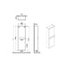 VitrA Root Classic 55cm 2 Door Slim Tall Unit (LH Hinge) - Unbeatable Bathrooms