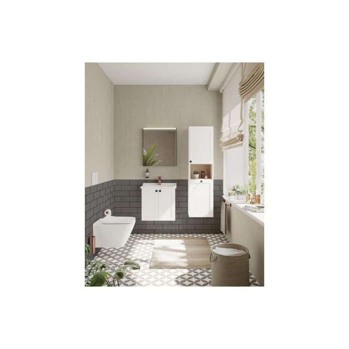 VitrA Root Classic 60cm 2 Door Wall Hung Washbasin Unit - Unbeatable Bathrooms